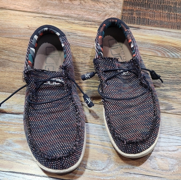 Hey Dude Men's Casual Shoes - Blue Multi Colored - Picture 1 of 3
